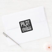 Laden… Vlieger Upgrade in Uitvoering Vliegschool Vierkante Sticker (Envelop)
