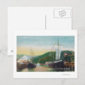 Ladend Lumber op Schoonerscène Briefkaart (Voorkant / Achterkant)