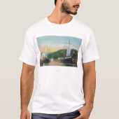 Ladend Lumber op Schoonerscène T-shirt (Voorkant)