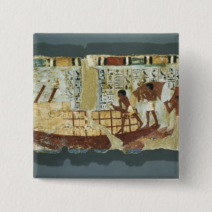 Ladende graan van de Tomb of Unsou, Oost Vierkante Button 5,1 Cm