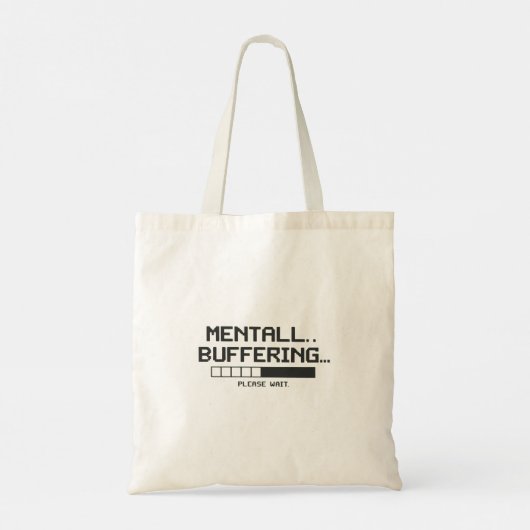 Ladenscherm voor mentale buffer tote bag (Achterkant)