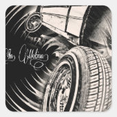 LADER VIERKANTE STICKER (Voorkant)