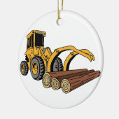 Lader voor loggen keramisch ornament (Links)