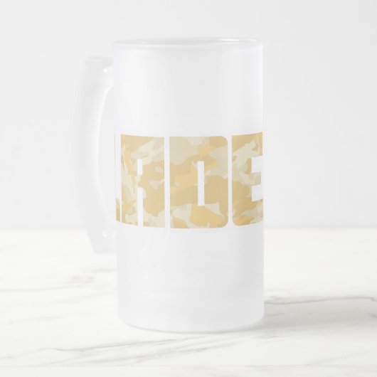 "Ladette" leger woestijn storm tekst bier mok (Voorkant links)