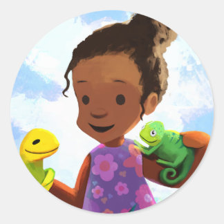 Ladi, Liz & Cam: 3 vrienden samen Ronde Sticker