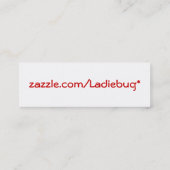 Ladiebug-Bladwijzer Mini Visitekaartje (Achterkant)