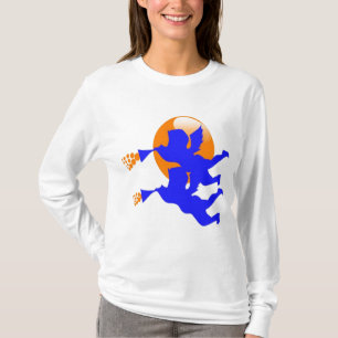 LADIES ANGELS DIE LANG SLAAPSHIRT ROEPEN T-SHIRT