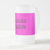 LADIES BEER GLASS. PERFECT GIFT! MATGLAS BIERPUL (Voorkant rechts)