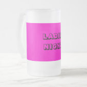 LADIES BEER GLASS. PERFECT GIFT! MATGLAS BIERPUL (Voorkant links)
