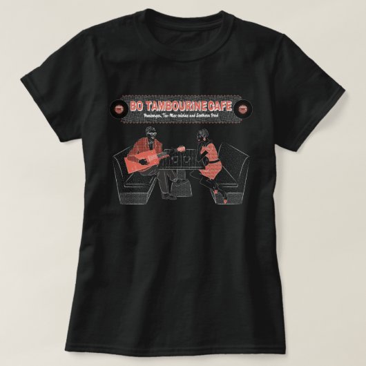 Ladies BO TAMBOURiNE CAFE T-shirt (Design voorkant)