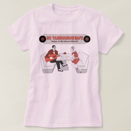 Ladies BO TAMBOURiNE CAFE T-shirt (Design voorkant)