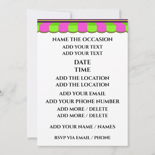 Ladies Day Out Party Uitnodiging (Achterkant)