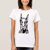 Ladies Doberman T-Shirt (Voorkant)