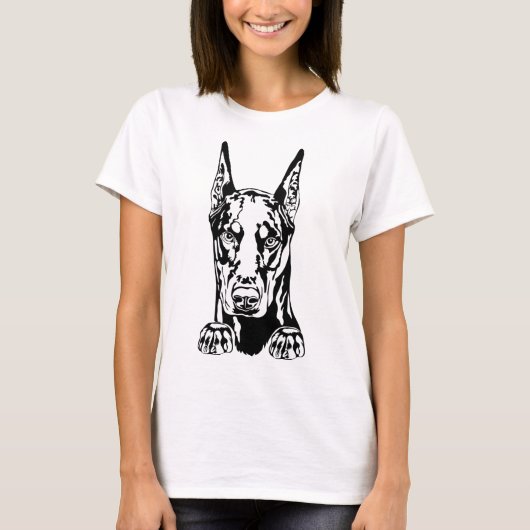 Ladies Doberman T-Shirt (Voorkant)