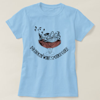 Ladies - Drinkin' Wine Spodie Odie T-shirt