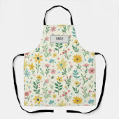 Ladies floral apron Spring | Floral apron | Gift Schort (Voorkant)