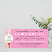 Ladies Golf dag corporate groep event uitnodiging (Staand voorkant)