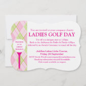 Ladies Golf dag corporate groep event uitnodiging (Voorkant)