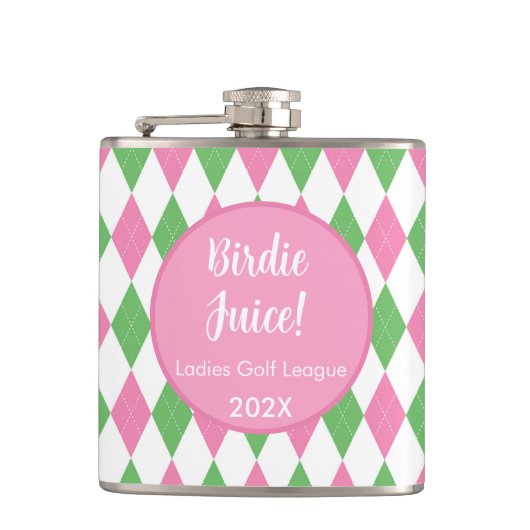 Ladies Golf League "Birdie Juice" Flask Heupfles (Voorkant)