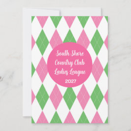 Ladies Golf League Invitation Kaart