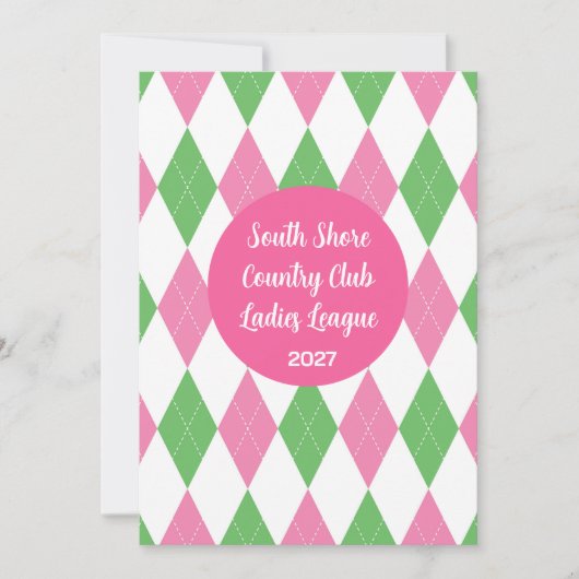 Ladies Golf League Invitation Kaart (Voorkant)