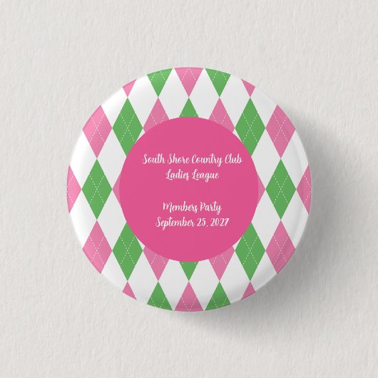Ladies Golf League Members Commemorative Button (Voorkant)