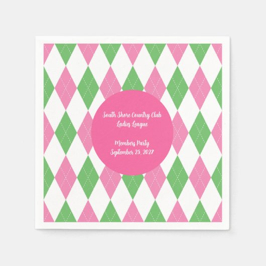 Ladies Golf League Party Napkins Servet (Voorkant)