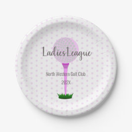 Ladies Golf League Pink Dot Party Borden Papieren Bordje