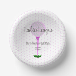 Ladies Golf League Pink Dot Party Bowl Papieren Kommen