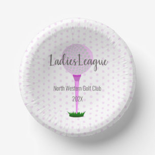 Ladies Golf League Pink Dot Party Bowl Papieren Kommen