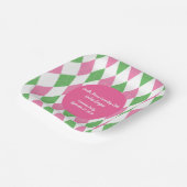 Ladies Golf League Square Party Plate Papieren Bordje (Gebogen)