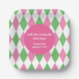 Ladies Golf League Square Party Plate Papieren Bordje