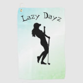 Ladies Green Golfhanddoek (Voorkant)