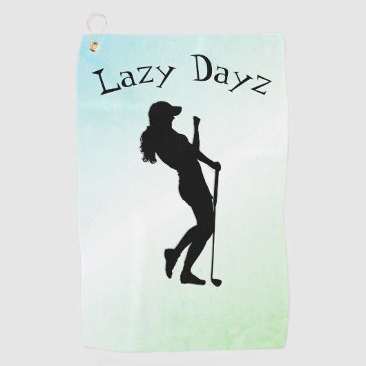 Ladies Green Golfhanddoek (Voorkant)