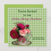 LADIES-INVITATIE - MULTI-DOEL/Lunch, enz. Kaart (Voorkant / Achterkant)