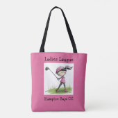 Ladies League Golf Tas - Aangepaste clubnaam / Gra (Achterkant)