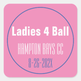 Ladies League toernooi Souvenir Vierkante Sticker