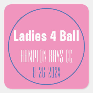 Ladies League toernooi Souvenir Vierkante Sticker