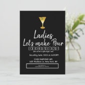 Ladies Night Birthday cocktail martini Kaart (Staand voorkant)