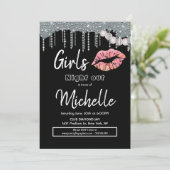 Ladies Night Birthday Lips Party Kaart (Staand voorkant)