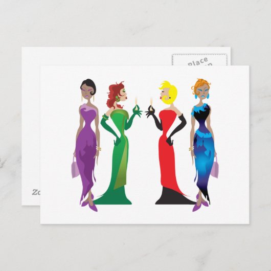 Ladies' Night Briefkaart (Voorkant / Achterkant)