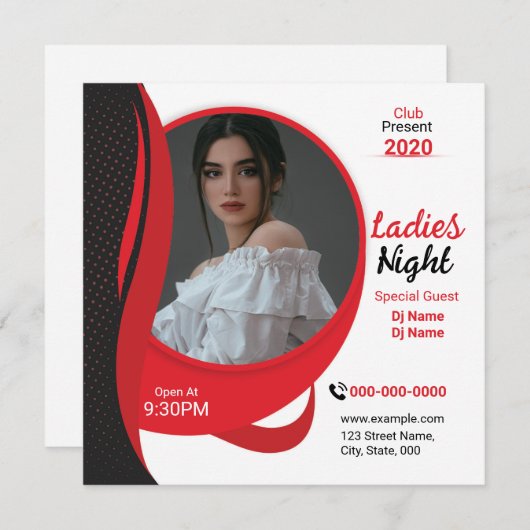 Ladies Night Club Flyer Template (Voorkant / Achterkant)