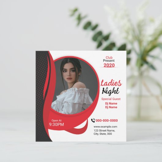 Ladies Night Club Flyer Template (Staand voorkant)
