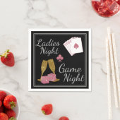 Ladies Night Game Night Gold en Pink Glitter Servet (Insitu)