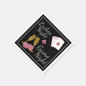 Ladies Night Game Night Gold en Pink Glitter Servet (Hoek)