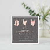 LADIES NIGHT LINGERIE | INVITE BACHELORETTE PARTIJ KAART (Staand voorkant)