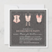 LADIES NIGHT LINGERIE | INVITE BACHELORETTE PARTIJ KAART (Voorkant)