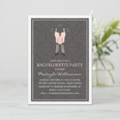 LADIES NIGHT LINGERIE | INVITE BACHELORETTE PARTIJ KAART (Staand voorkant)