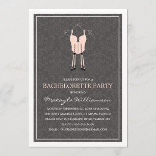 LADIES NIGHT LINGERIE INVITE BACHELORETTE PARTIJ KAART