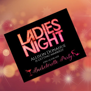 Ladies Night uitnodigingsontwerp Uitnodiging Briefkaart